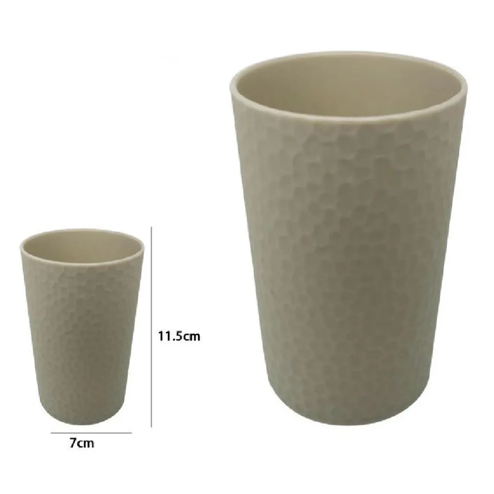 BICCHIERE PORTA SPAZZOLINI DA DENTI COLORE BEIGE ACCESSORI ARREDO DA BAGNO 79179