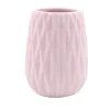 BICCHIERE PORTA SPAZZOLINI COLORE ROSA LAVORATO ACCESSORI ARREDO DA BAGNO 79947