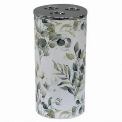 BICCHIERE PORTA SPAZZOLINO 3 FORI FIORI FOGLIE ACCESSORIO ARREDO DA BAGNO 87055