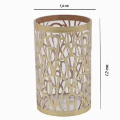 BICCHIERE PORTA SPAZZOLINI ACCESSORIO BAGNO ORO STILE CONTEMPORANEO ARREDO 59098