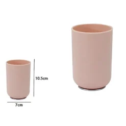 BICCHIERE PORTA SPAZZOLINI DENTIFRICIO ROSA SILVER ACCESSORI ARREDO BAGNO 79870