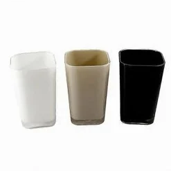 BICCHIERE PORTA SPAZZOLINI DENTIFRICIO RETTANGOLARE ACCESSORI ARREDO BAGNO 52402