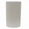 BICCHIERE PORTASPAZZOLINI COLORE BIANCO RIGATO ACCESSORIO PER ARREDO BAGNO 79163
