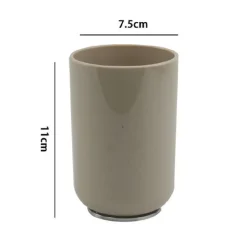 BICCHIERE PORTASPAZZOLINI DENTIFRICIO TORTORA SILVER ACCESSORI ARREDO BAGNO 69467