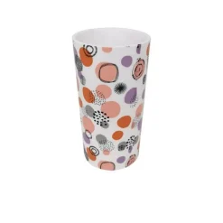 BICCHIERE PORTASPAZZOLINI DENTIFRICIO SFERE ASTRATTE BAGNO ACCESSORI ARREDO 87082