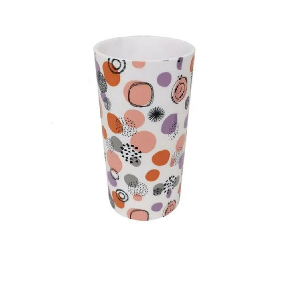 BICCHIERE PORTASPAZZOLINI DENTIFRICIO SFERE ASTRATTE BAGNO ACCESSORI ARREDO 87082