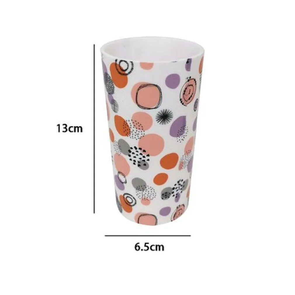 BICCHIERE PORTASPAZZOLINI DENTIFRICIO SFERE ASTRATTE BAGNO ACCESSORI ARREDO 87082