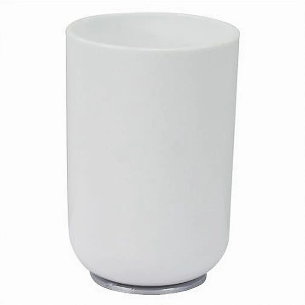 BICCHIERE PORTASPAZZOLINI DENTIFRICIO BIANCO SILVER ACCESSORI ARREDO BAGNO 79864