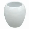 BICCHIERE PORTASPAZZOLINI CERAMICA BIANCO MODERNO ACCESSORIO ARREDO BAGNO 79245