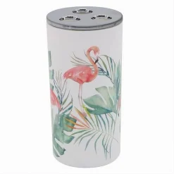 BICCHIERE PORTASPAZZOLINO 3 FORI FENICOTTERI IN PLASTICA ACCESSORIO BAGNO 69965