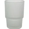 BICCHIERE RICAMBIO PORTA SPAZZOLINO IN VETRO SATINATO BAGNO ACCESSORI 9,5X6,7 CM