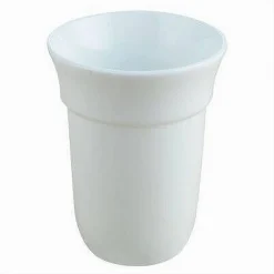 BICCHIERE RICAMBIO PORTA SCOPINO WC IN CERAMICA BIANCA BAGNO ACCESSORIO 59348