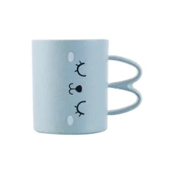 BICCHIERE TAZZA 400ML CON FACCINE COLORATE IN PLASTICA TAZZONE LATTE X COLAZIONE