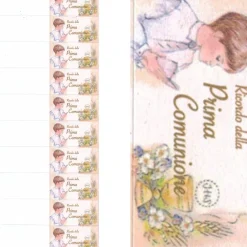 BIGLIETTINI PER BOMBONIERE PRIMA COMUNIONE BAMBINO CALICE E OSTIA PRETAGLIATI