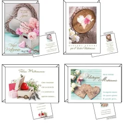 BIGLIETTO AUGURI PERLATO MATRIMONIO SPOSI NOZZE CONGRATULAZIONI 11,7X17CM