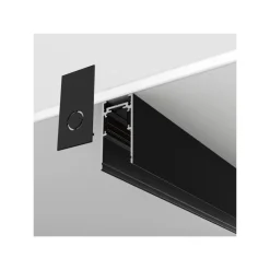 BINARIO LINEARE ESTERNO IN ALLUMINIO NERO PER TRACK LIGHTS MAGNETICHE DC 48V 2MT GF-3-2M