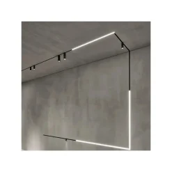 BINARIO MAGNETICO NERO 2MT 48V DA INCASSO PER FARETTI LED CON COPERTURA TK670-2M