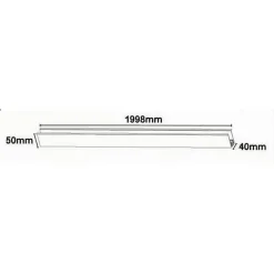 BINARIO MAGNETICO NERO 2MT 48V DA INCASSO PER FARETTI LED CON COPERTURA TK670-2M