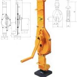 BINDA MECCANICA A MANOVELLA NOVAMACH PORTATA CRICK SOLLEVAMENTO