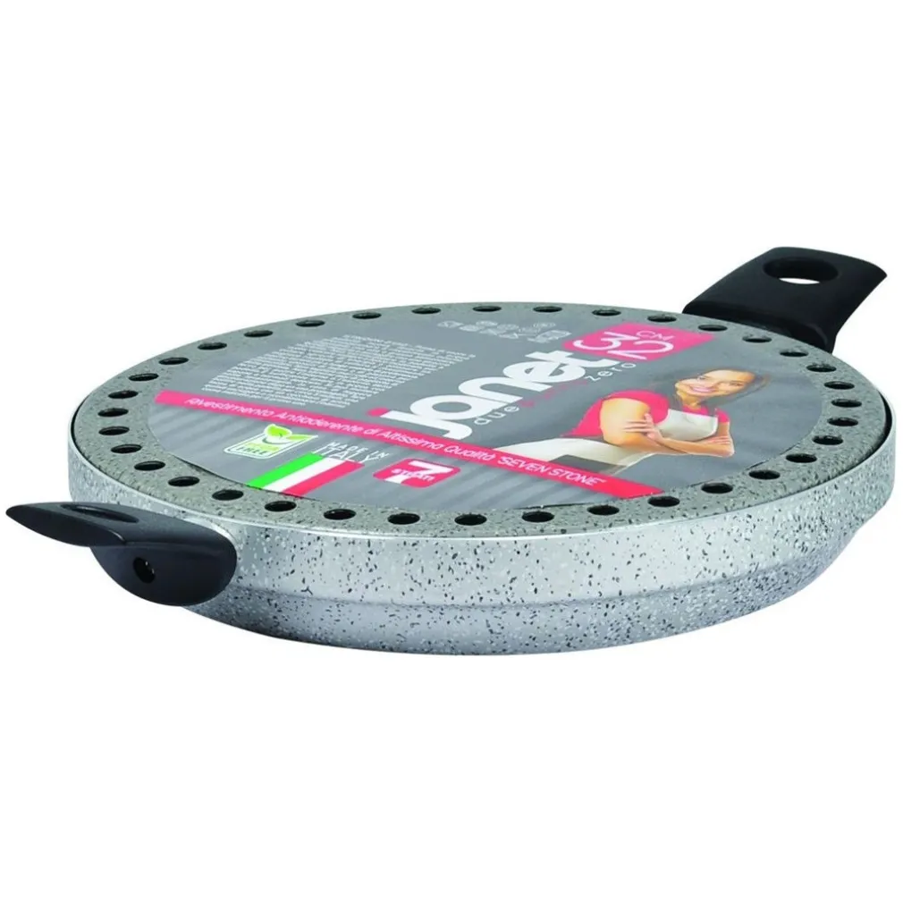 BISTECCHIERA GRILL CON MANICI Ø32CM IN ALLUMINIO CON RIVESTIMENTO ANTIADERENTE 042788M