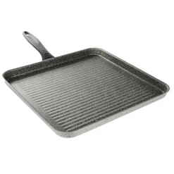 BISTECCHIERA QUADRATA 31.5 CM PIETRA ANTIADERENTE ANTIGRAFFIO CON MANICO NERO 041064M