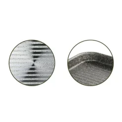 BISTECCHIERA QUADRATA 31.5 CM PIETRA ANTIADERENTE ANTIGRAFFIO CON MANICO NERO 041064M