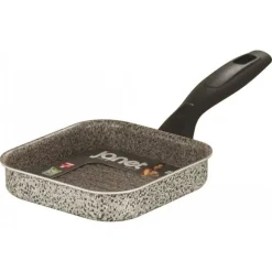 BISTECCHIERA QUADRATA IN ALLUMINIO ANTIADERENTE ANTIGRAFFIO DA 14,5/23,5 CM CON MANICO