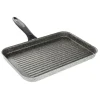BISTECCHIERA RETTANGOLARE 19X29CM PIETRA ANTIADERENTE ANTIGRAFFIO CON MANICO NERO 045024M