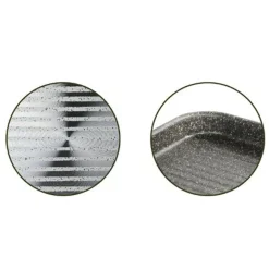 BISTECCHIERA RETTANGOLARE 19X29CM PIETRA ANTIADERENTE ANTIGRAFFIO CON MANICO NERO 045024M