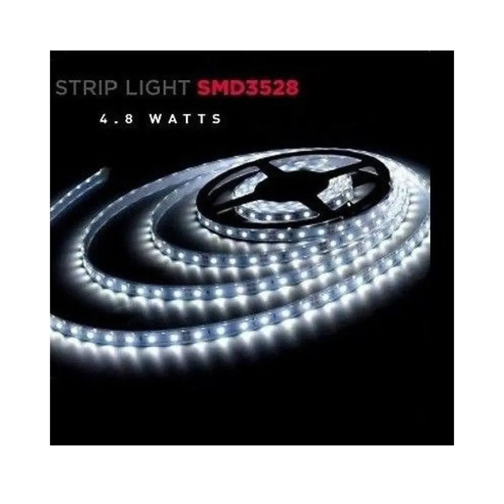 BOBINA STRISCIA LED 3528 FLESSIBILE 5M ADESIVA LUCE BIANCA INTERNO ESTERNO IP65