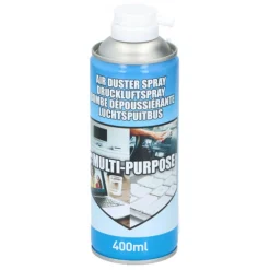 BOMBOLETTA ARIA COMPRESSA AIR DUSTER PULIZIA POLVERE TASTIERA PC COMPUTER 400ML