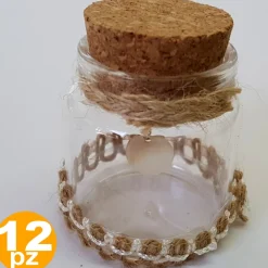 BOMBONIERA AMPOLLA VETRO TAPPO SUGHERO CIONDOLO PORTACONFETTI MATRIMONIO WEDDING