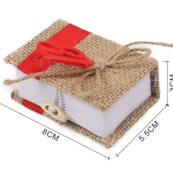 BOMBONIERA LIBRO 12 PZ JUTA 18 ANNI PORTACONFETTI PORTA CONFETTI COLORE ROSSO