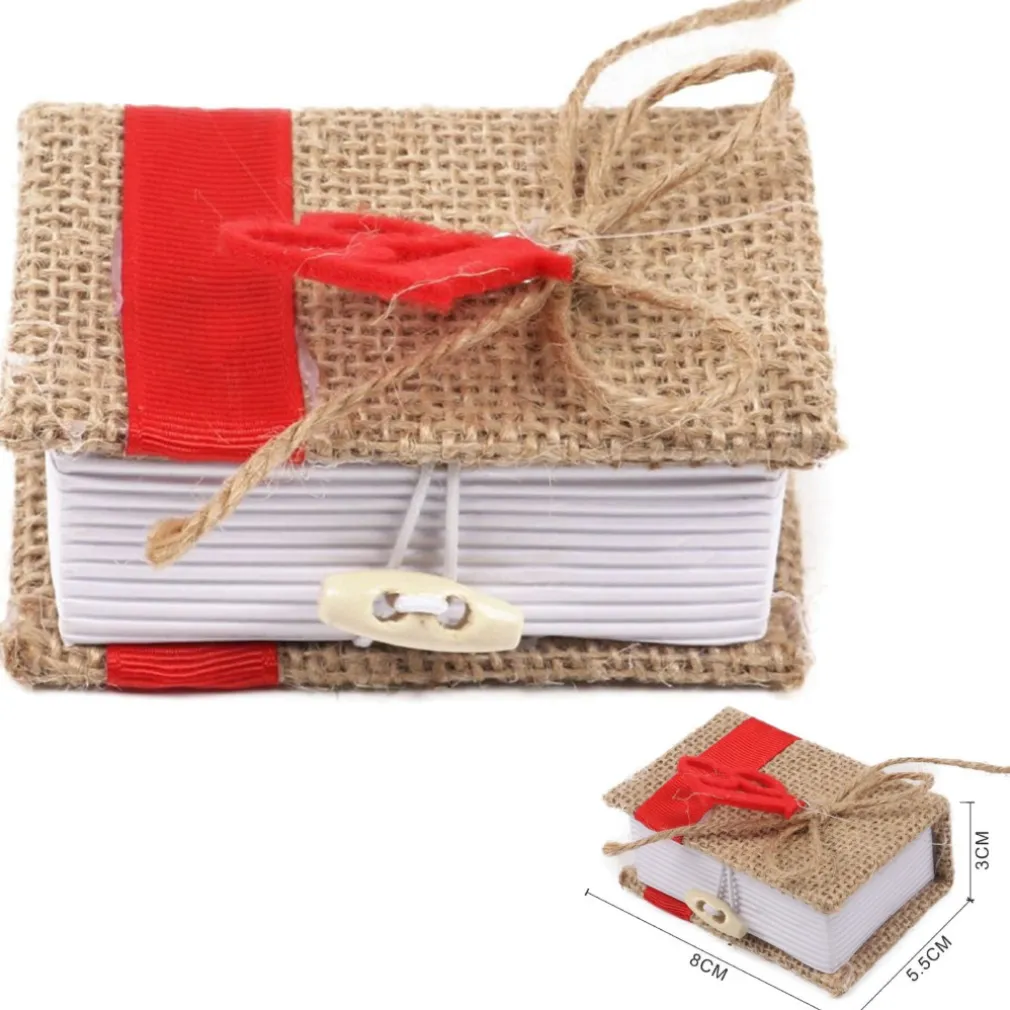 BOMBONIERA LIBRO 12 PZ JUTA 18 ANNI PORTACONFETTI PORTA CONFETTI COLORE ROSSO