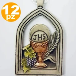 BOMBONIERA PER PRIMA COMUNIONE CALICE ARCO SIMBOLO SACRO EUCARESTIA APPENDINO