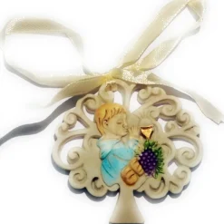 BOMBONIERE PER PRIMA COMUNIONE BAMBINO ALBERO DELLA VITA IN CERAMICA APPENDINO