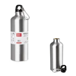 BORRACCIA BOTTIGLIA IN ALLUMINIO CON MOSCHETTONE CAPACITÀ 600ML 7.3X21CM 0224858