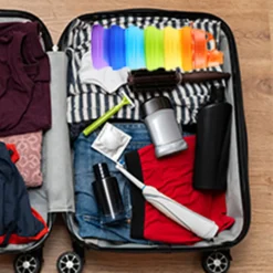 BORRACCIA PIEGHEVOLE ARCOBALENO IN SILICONE PORTATILE PER SCUOLA VIAGGI CAMPEGGIO 500ML