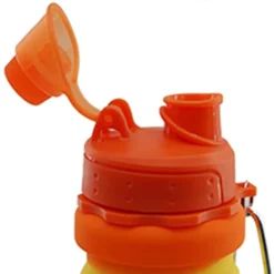 BORRACCIA PIEGHEVOLE ARCOBALENO IN SILICONE PORTATILE PER SCUOLA VIAGGI CAMPEGGIO 500ML