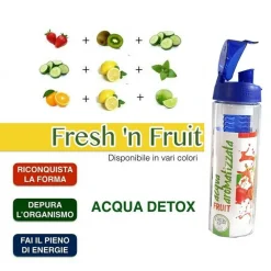 BORRACCIA SPORT SHAKER DETOX INFUSORE FRUTTA ACQUA BOTTIGLIA CON FILTRO 500ML