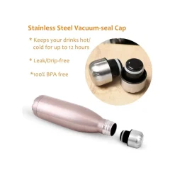 BORRACCIA SPORTIVA 500 ML ACCIAIO INOX DOPPIA PARETE PER SPORT SCUOLA UFFICIO