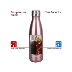 BORRACCIA SPORTIVA 500 ML ACCIAIO INOX DOPPIA PARETE PER SPORT SCUOLA UFFICIO