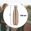 BORRACCIA SPORTIVA 750 ML ACCIAIO INOX DOPPIA PARETE PER SPORT SCUOLA UFFICIO