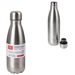 BORRACCIA TERMICA IN ACCIAIO SATINATO BOTTIGLIA TERMOS 350ML CASA 21.5CM 0217459