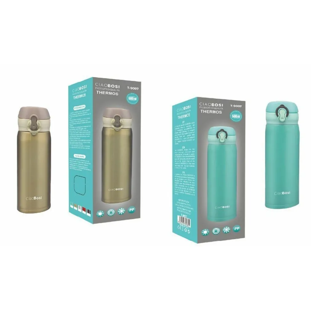 BORRACCIA TERMICA PORTA VIVANDE THERMOS TERMOS CONTENITORE BOTTIGLIA 500ML TX-9007