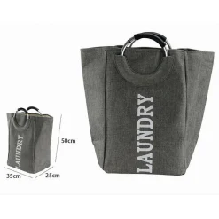 BORSA CESTO PORTA BIANCHERIA CONTENITORE BUCATO CON MANICI
