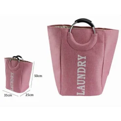 BORSA CESTO PORTA BIANCHERIA CONTENITORE BUCATO CON MANICI
