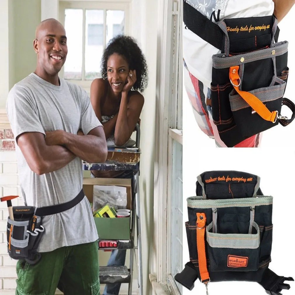 BORSA MARSUPIO CINTURA PORTA ATTREZZI DA LAVORO UTENSILI ELETTRICISTA MURATORE