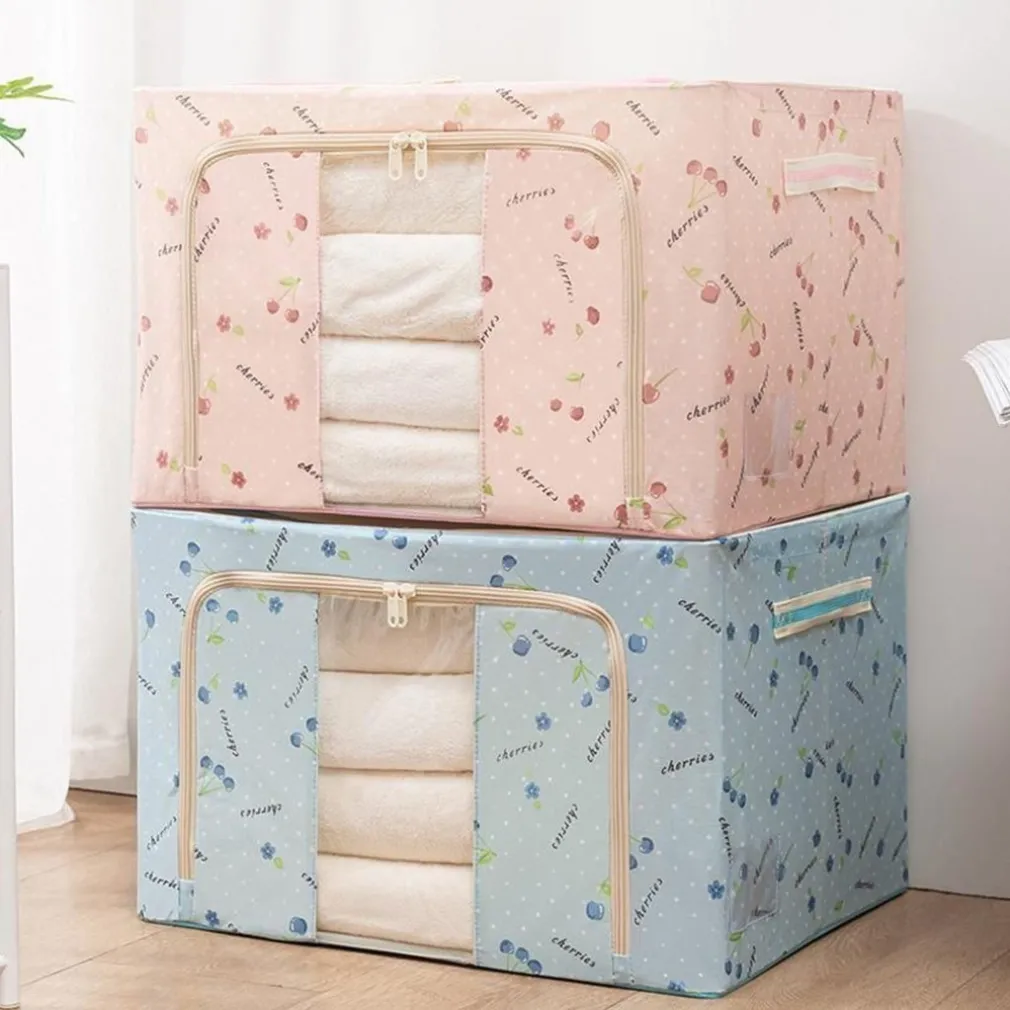 BORSA PORTAOGGETTI MULTIFUNZIONALE PIEGHEVOLE TESSUTO CON FINESTRA MANICI 66LT 50X40X33CM