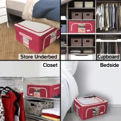 BORSA PORTAOGGETTI MULTIFUNZIONALE PIEGHEVOLE TESSUTO CON FINESTRA MANICI 66LT 50X40X33CM